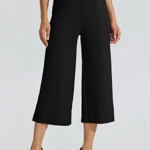 Wilfred Black Cropped Dress Pants Capri Effortless High Rise Wide Leg $148